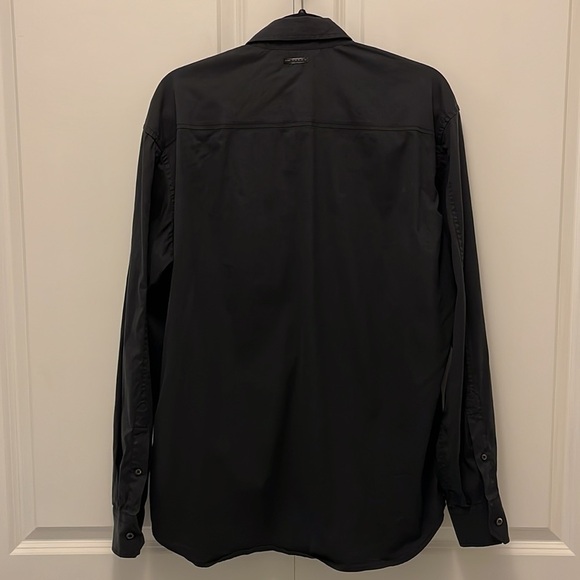 Prada Black Button Down Shirt with Zippered Breast Pocket - Picture 2 of 16